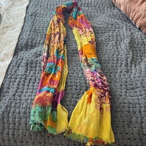 BCBGMaxAzria Multicolor Abstract Scarf